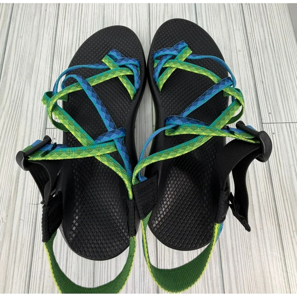 Chaco Yampa Sport Fresh Blue/green Vibram Zx/2 Sandals Women Size 8
